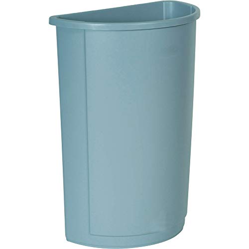 Rubbermaid Commercial Products 21gal Untouchable Half Round Trash Can - Platinum von Rubbermaid Commercial Products