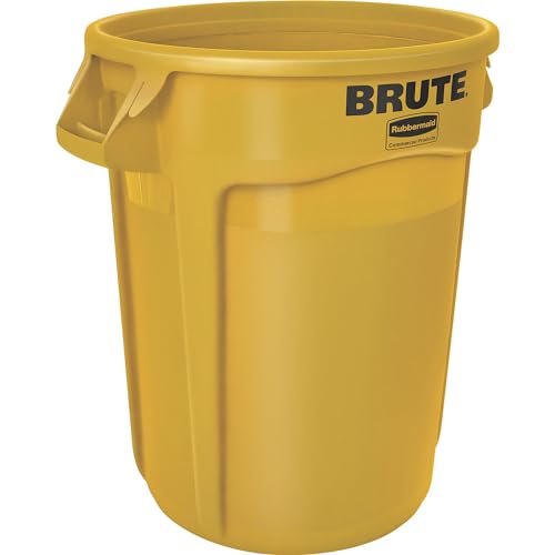 Rubbermaid Commercial Products Commercial Brute Round Container 121.1L - Yellow von Rubbermaid Commercial Products