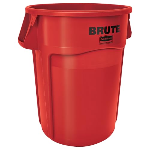 Rubbermaid Commercial Products FG264360RED Brute Container with Venting Channels, 166.5 L, Red (Pack of 4) von Rubbermaid Commercial Products