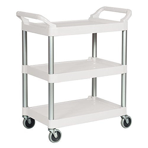 Rubbermaid Commercial Products FG342488OWHT Servicewagen aus Kunststoff, 3 Böden, Grauweiß Rubbermaid Commercial Products FG342488OWHT Servicewagen aus Kunststoff, 3 Böden, Grauweiß von Rubbermaid Commercial Products