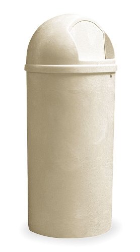 Rubbermaid Commercial Products FG817088BEIG Abfalltonne Marshal Classic aus Polyethylen, 94,63 L, Beige von Rubbermaid Commercial