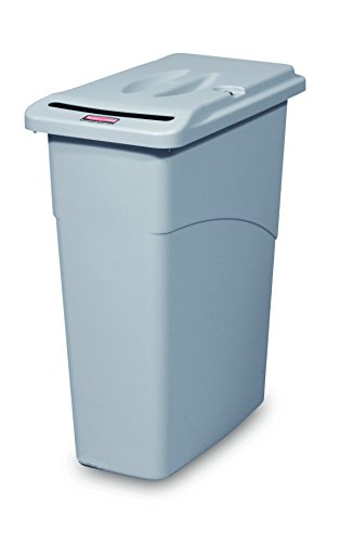 Rubbermaid Commercial Products FG9W1500LGRAY Slim Jim Abfall Confidential Combo, Grau von Rubbermaid Commercial Products
