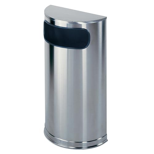 Rubbermaid Commercial Products FGSO8SSSPL Halbrunder Mülleimer mit flacher Oberseite, Edelstahl, 34 l von Rubbermaid