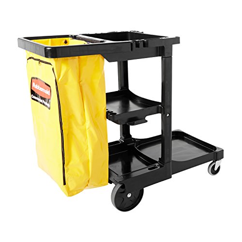 Rubbermaid Commercial Products Hausmeisterwagen, schwarz, 97,5 x 55,4 x 116,8 cm von Rubbermaid Commercial Products