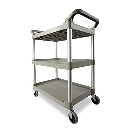 Rubbermaid Commercial Products Plastic 3 Shelve Service Cart - Platinum von Rubbermaid