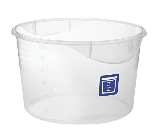 Rubbermaid Commercial Products Round Food Storage Container, Clear, Blue Label, 11.4 L von Rubbermaid Commercial Products