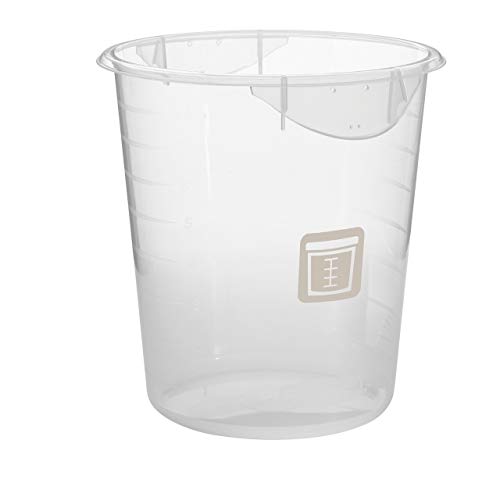 Rubbermaid Commercial Products Round Food Storage Container, Clear, Brown Label, 7.6 L von Rubbermaid Commercial Products