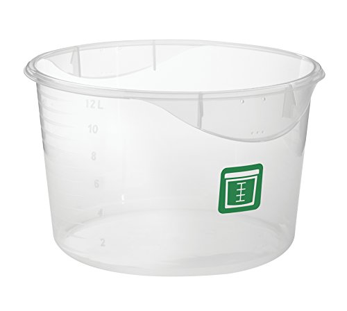 Rubbermaid Commercial Products Round Food Storage Container, Clear, Green Label, 11.4 L von Rubbermaid Commercial Products