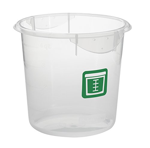 Rubbermaid Commercial Products Round Food Storage Container, Clear, Green Label, 3.8 L von Rubbermaid Commercial Products