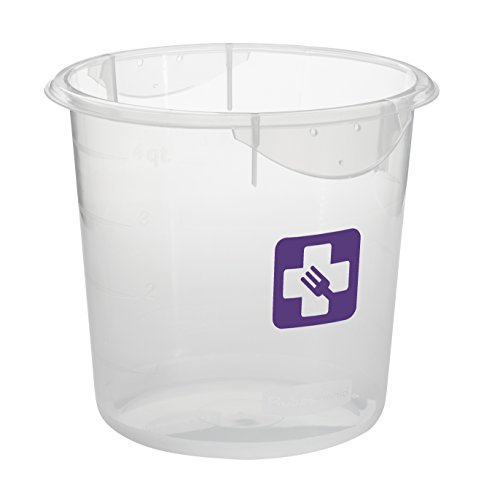 Rubbermaid Commercial Products Round Food Storage Container, Clear, Purple Label, 3.8 L von Rubbermaid Commercial Products