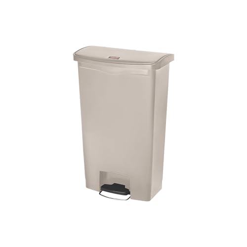 Rubbermaid Commercial Products Slim Jim 1883460 68 Litre Front Step Step-On Resin Wastebasket - Beige von Rubbermaid Commercial Products