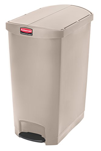 Rubbermaid Commercial Products Slim Jim 1883553 90 Litre End Step Step-On Resin Wastebasket - Beige von Rubbermaid Commercial Products