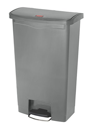 Rubbermaid Commercial Products Slim Jim 1883604 68 Litre Front Step Step-On Resin Wastebasket - Grey von Rubbermaid Commercial Products