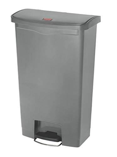 Rubbermaid Commercial Products Slim Jim 1883604 68 Litre Front Step Step-On Resin Wastebasket - Grey von Rubbermaid Commercial