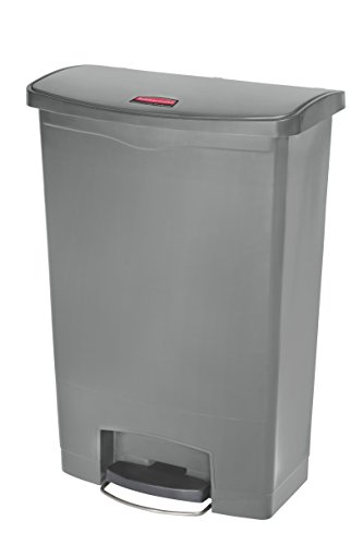 Rubbermaid Commercial Products Slim Jim 1883606 90 Litre Front Step Step-On Resin Wastebasket - Grey von Rubbermaid Commercial Products