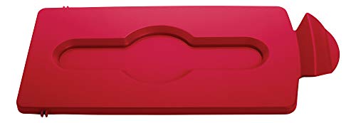 Rubbermaid Commercial Products Slim Jim Recycling Station Stream Topper – Rot geschlossener Deckeleinsatz von Rubbermaid Commercial Products