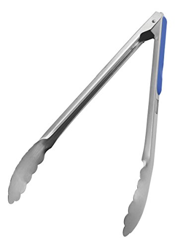 Rubbermaid Commercial Products Stainless-Steel Tongs, 30 cm, Blue Grips von Rubbermaid Commercial Products