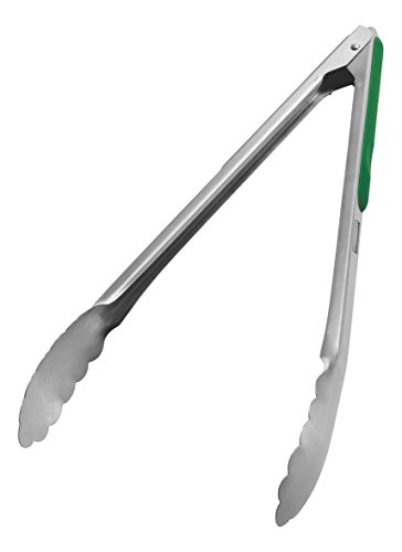 Rubbermaid Commercial Products Stainless-Steel Tongs, 30 cm, Green Grips von Rubbermaid Commercial Products