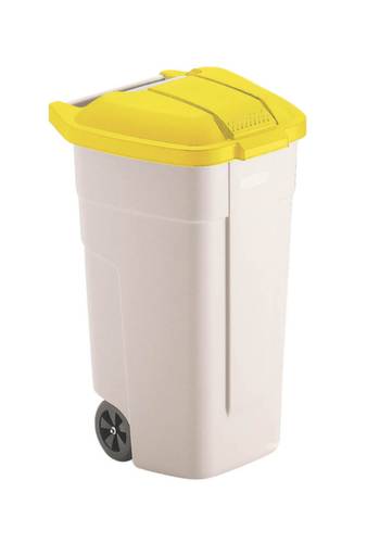 Rubbermaid 8713631021017 Wertstofftonne 100l (B x H x T) 530 x 850 x 510mm Gelb 1St. von Rubbermaid