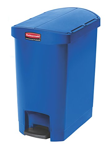 Rubbermaid Commercial Products 1883592 Slim Jim Step-On Wastebasket, Resin, End Step, 30 L - Blue Rubbermaid Commercial Products 1883592 Slim Jim Step-On Wastebasket, Resin, End Step, 30 L - Blue von Rubbermaid Commercial