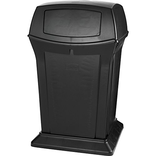 Rubbermaid Commercial Products 45gal Square Ranger Trash Can with 2 Doors - Black Rubbermaid Commercial Products 45gal Square Ranger Trash Can with 2 Doors - Black von Rubbermaid Commercial