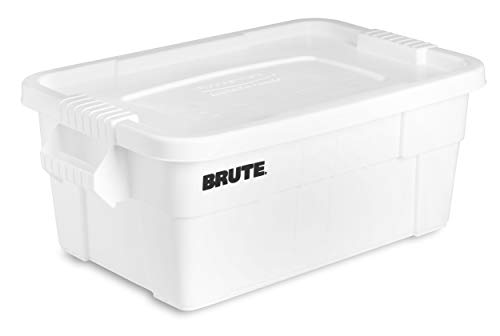 Rubbermaid Commercial Products FG9S3000WHT BRUTE Transportbehälter mit Deckel, 53 L, Weiß von Rubbermaid Commercial