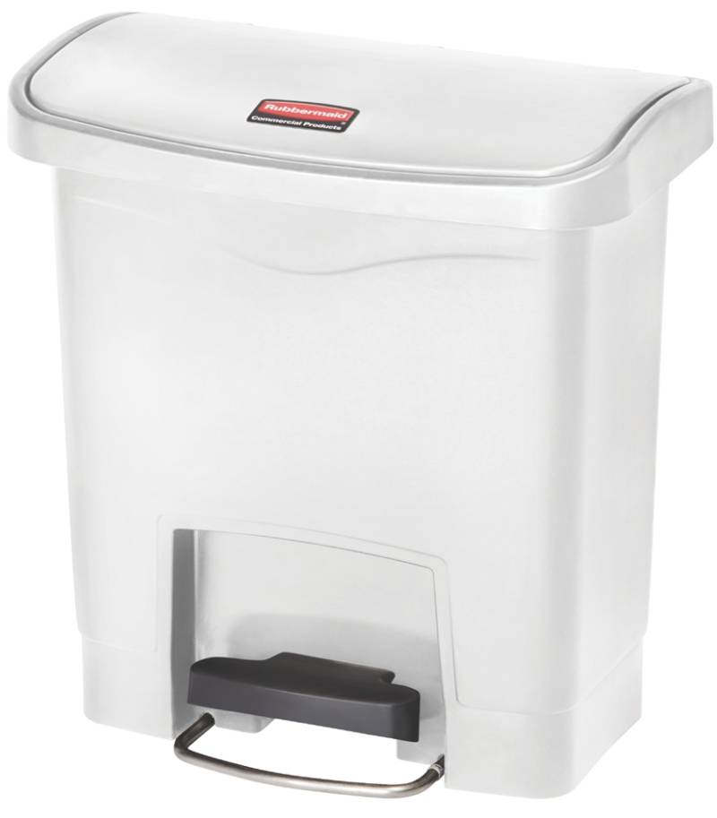 Rubbermaid Tret-Abfalleimer Slim Jim, 15 Liter, weiß von Rubbermaid