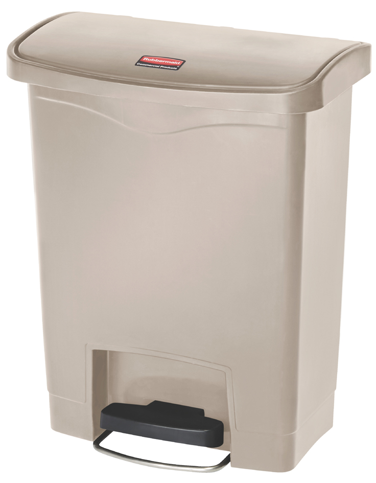 Rubbermaid Tret-Abfalleimer Slim Jim, 30 Liter, beige von Rubbermaid