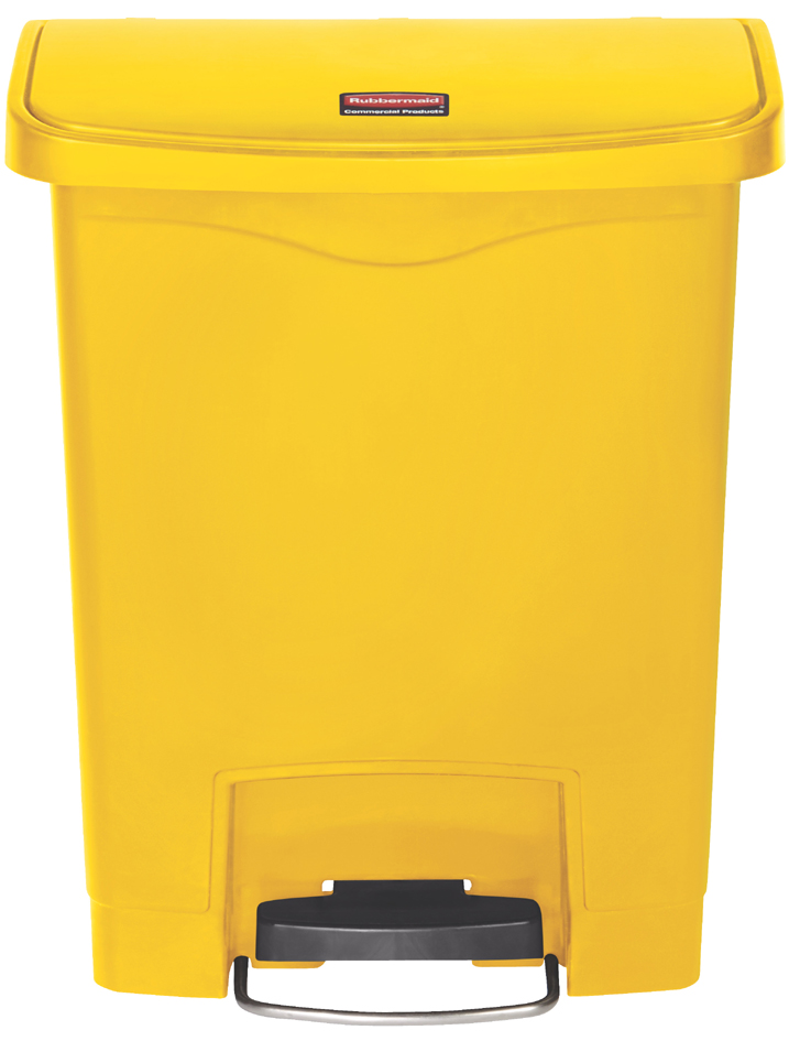 Rubbermaid Tret-Abfalleimer Slim Jim, 30 Liter, gelb von Rubbermaid