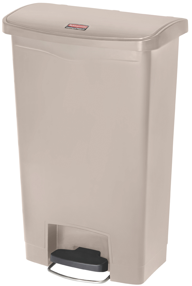 Rubbermaid Tret-Abfalleimer Slim Jim, 50 Liter, beige von Rubbermaid