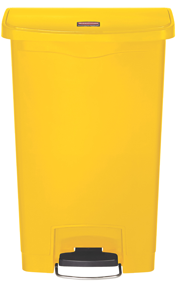Rubbermaid Tret-Abfalleimer Slim Jim, 50 Liter, gelb von Rubbermaid