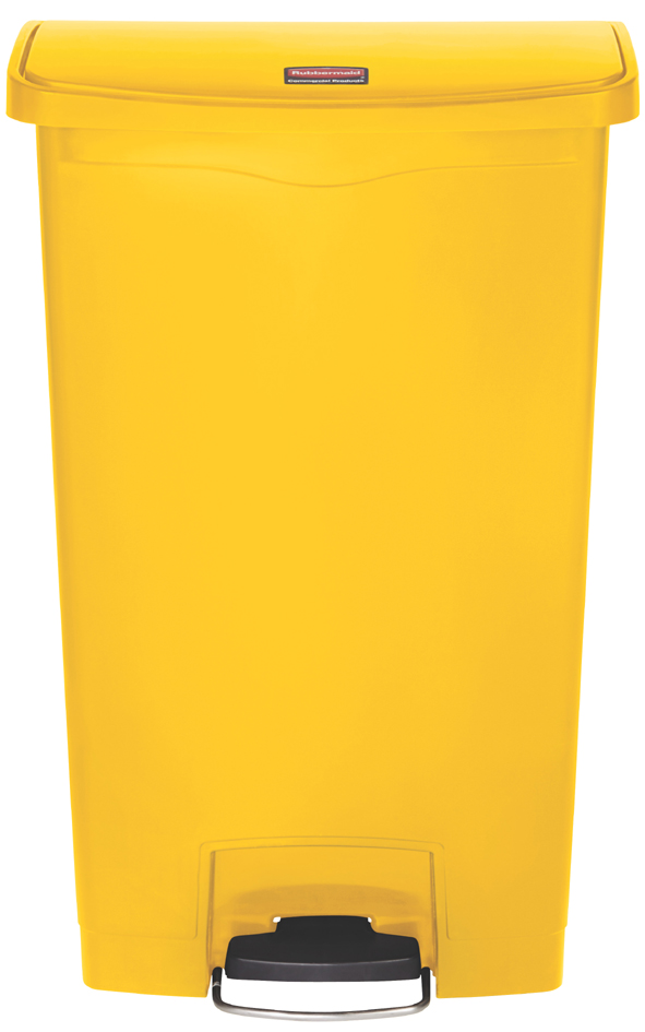 Rubbermaid Tret-Abfalleimer Slim Jim, 68 Liter, gelb von Rubbermaid