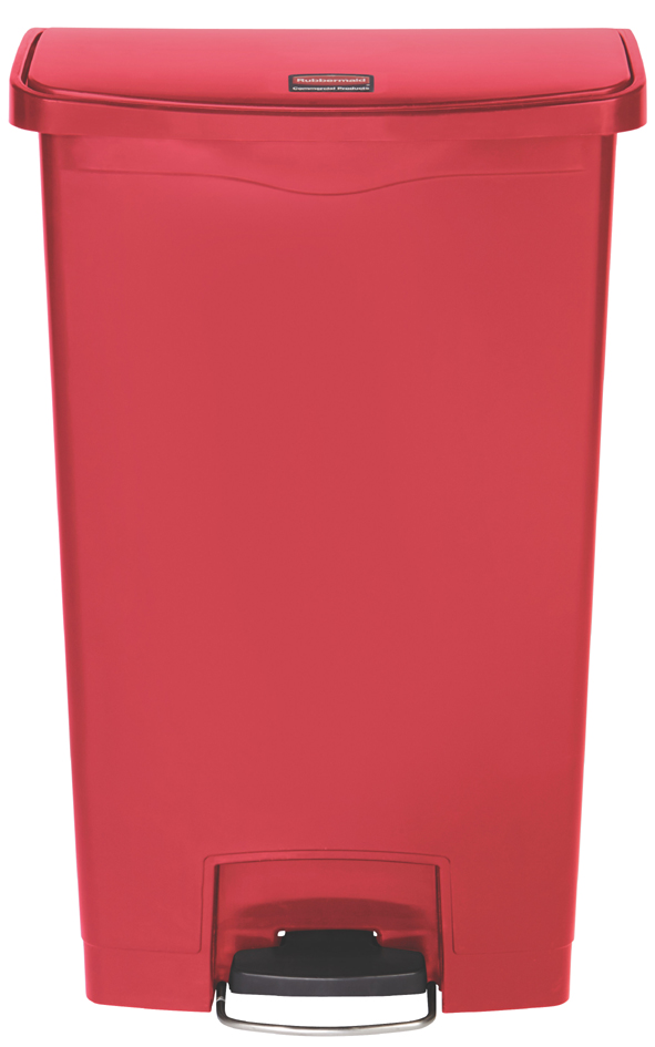 Rubbermaid Tret-Abfalleimer Slim Jim, 68 Liter, rot von Rubbermaid