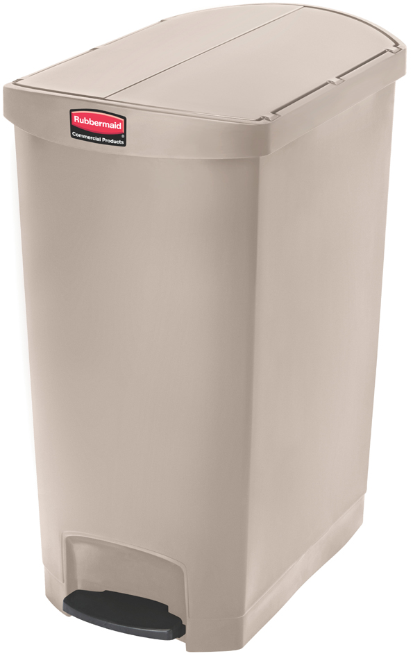 Rubbermaid Tret-Abfalleimer Slim Jim, 90 Liter, beige von Rubbermaid