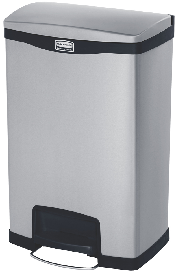 Rubbermaid Tret-Abfalleimer Slim Jim, aus Metall, 50 Liter von Rubbermaid