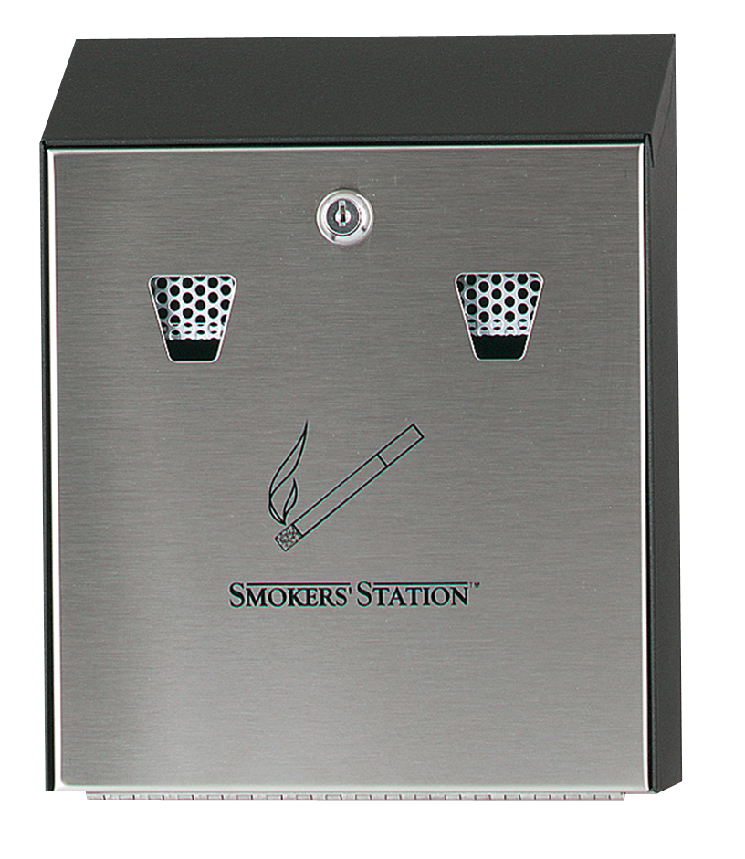 Rubbermaid Wandascher Smokers, Station, schwarz / silber Rubbermaid Wandascher Smokers, Station, schwarz / silber von Rubbermaid