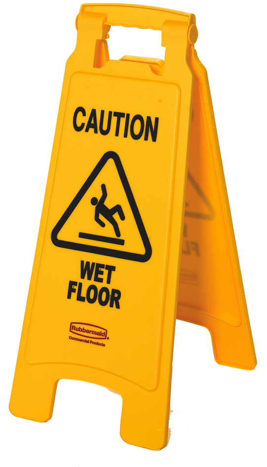 Rubbermaid Warnschild , Caution Wet Floor, von Rubbermaid