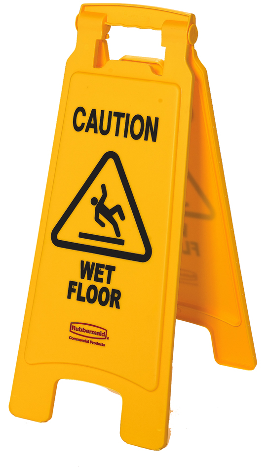 Rubbermaid Warnschild , Caution Wet Floor, von Rubbermaid