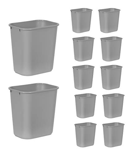 Rubbermaid fg295600gray Abfalleimer, rechteckig, 26,6 L, grau (12 Stück) von Rubbermaid Commercial