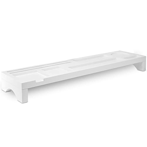 Rubberneck Bambus Schreibtisch Organizer mit Handy-, Tablethalterung - für Tastatur, Maus, Büro Zubehör - 60 x 16 x 6,2 - Weiss Rubberneck Bambus Schreibtisch Organizer mit Handy-, Tablethalterung - für Tastatur, Maus, Büro Zubehör - 60 x 16 x 6,2 - Weiss von Rubberneck