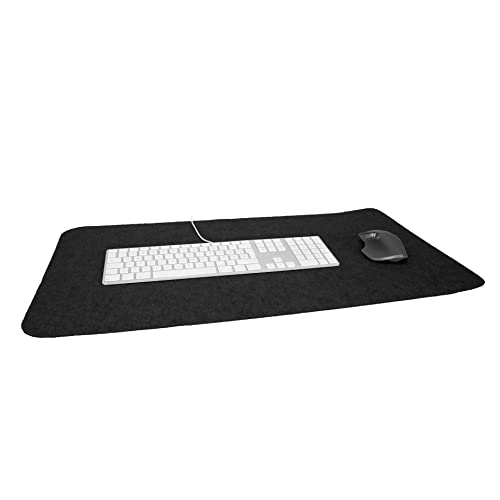 Rubberneck Schreibtischunterlage Filz - XXL Mousepad, Tischmatte, für Office und Gaming - anti-rutsch - dunkelgrau, 80x40 cm von Rubberneck
