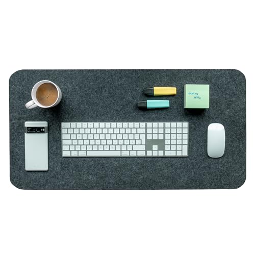 Rubberneck Schreibtischunterlage Filz - XXL Mousepad, Tischmatte, für Office und Gaming - anti-rutsch - dunkelgrau, 80x40 cm Rubberneck Schreibtischunterlage Filz - XXL Mousepad, Tischmatte, für Office und Gaming - anti-rutsch - dunkelgrau, 80x40 cm von Rubberneck