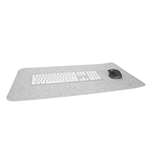 Rubberneck Schreibtischunterlage Filz - XXL Mousepad, Tischmatte, für Office und Gaming - anti-rutsch - hellgrau, 80x40 cm von Rubberneck