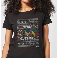 Rubik's Christmas Merry Cubemas Damen T-Shirt - Schwarz - 3XL von Rubiks