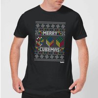 Rubik's Christmas Merry Cubemas Herren T-Shirt - Schwarz - 5XL von Rubiks