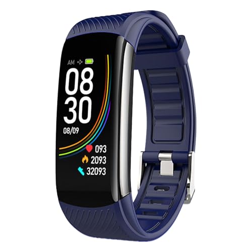 Rubu22a IP68 Wasserdicht Smartwatch Herren Damen, Fitnessuhr mit Telefonfunktion, Schrittzähler Uhr mit Schrittzähler, Schlafüberwachung, Smart Band für Android (Blue, One Size) von Rubu22a