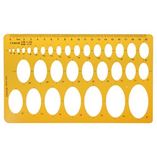 Lineal Ellipse ovale Schablone Geometrie College Mathematik Messwerkzeug Schablone für Studenten Ofiicer Lehrer von Ruda