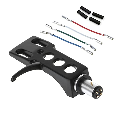 Für LP Disc Record Player Phono Plattenspieler Headshell 4-polige Aluminiumlegierung mit Bleidrähten für Direktantrieb Turnt von Rudiaoa