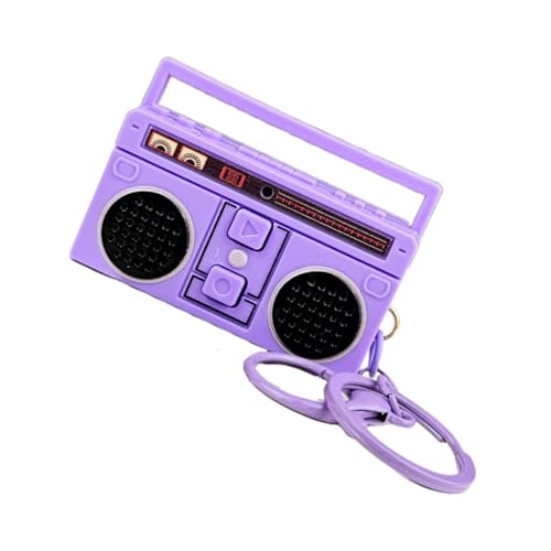 Mode Retro Radio Form Schlüsselbeutel Hängende Nostalgische Kassettenrekorder Anhänger Handwerk Kleine Lautsprecher Schlüsselhalter Mädchen von Rudiaoa