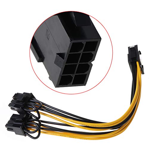 Rudiaoa 25 cm PCI Für Express GPU Line CPU 8-polig Auf 8-polig (6 + 2-polig) PCI E Grafikkarten Stromkabel von Rudiaoa